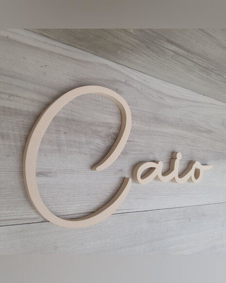 Nome de Parede Personalizado em mdf - Linha Aut - Caio