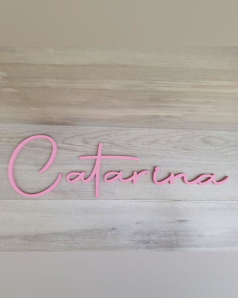 Nome de Parede Personalizado em mdf - Linha Aut - Catarina