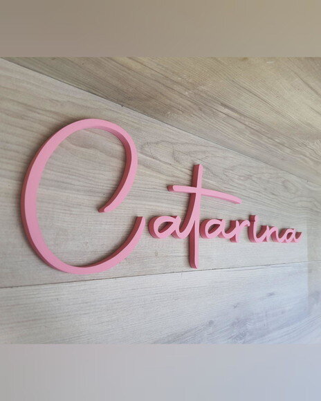 Nome de Parede Personalizado em mdf - Linha Aut - Catarina