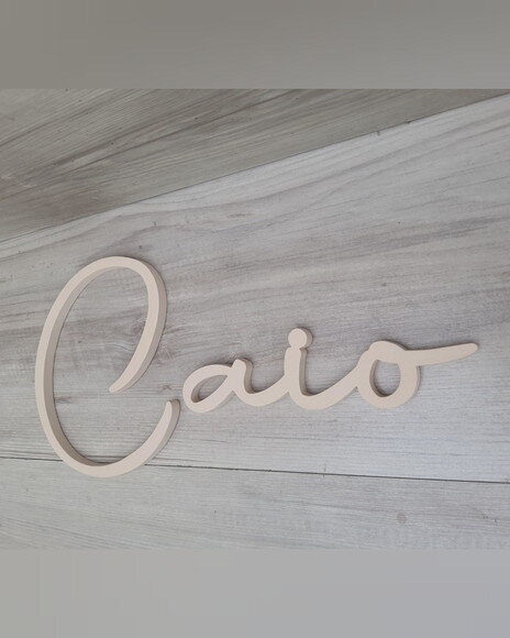 Nome de Parede Personalizado em mdf - Linha Aut - Caio