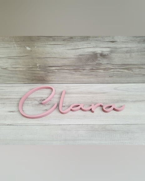 Nome de Parede Personalizado em mdf - Linha Aut - Clara