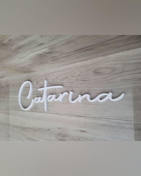 Nome de Parede Personalizado em mdf - Linha Aut - Catarina