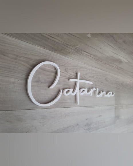 Nome de Parede Personalizado em mdf - Linha Aut - Catarina