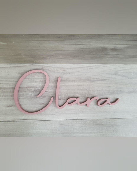 Nome de Parede Personalizado em mdf - Linha Aut - Clara