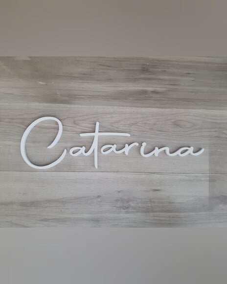 Nome de Parede Personalizado em mdf - Linha Aut - Catarina