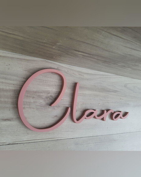 Nome de Parede Personalizado em mdf - Linha Aut - Clara