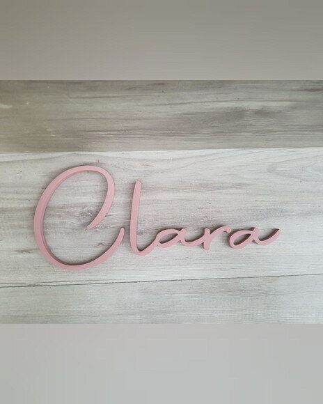 Nome de Parede Personalizado em mdf - Linha Aut - Clara