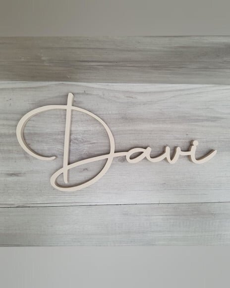 Nome de Parede Personalizado em mdf - Linha Aut - Davi