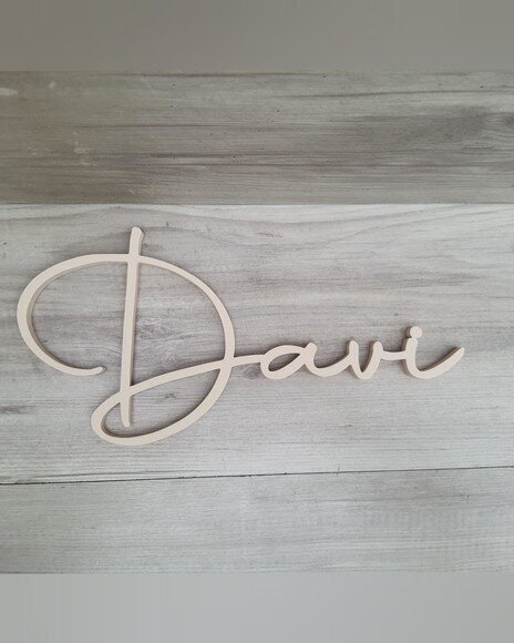 Nome de Parede Personalizado em mdf - Linha Aut - Davi