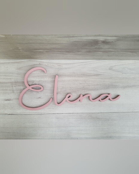 Nome de Parede Personalizado em mdf - Linha Aut - Elena