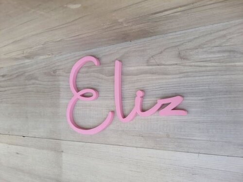Nome de Parede Personalizado em mdf - Linha Aut - Eliz