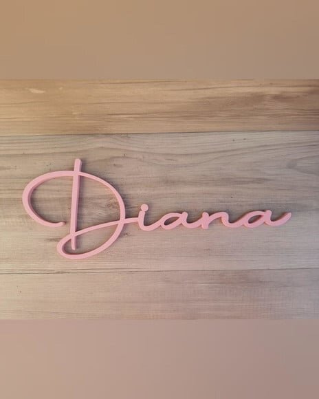 Nome de Parede Personalizado em mdf - Linha Aut - Diana