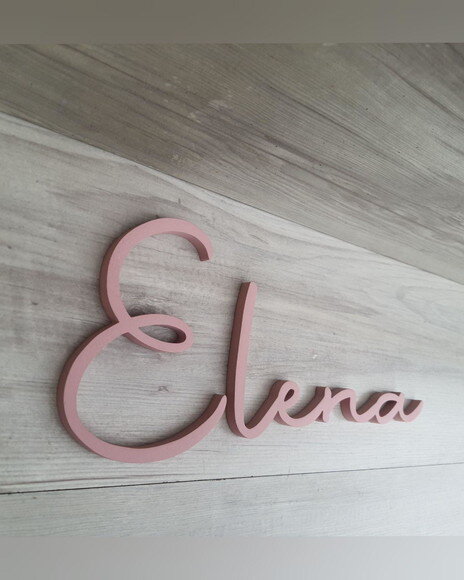 Nome de Parede Personalizado em mdf - Linha Aut - Elena