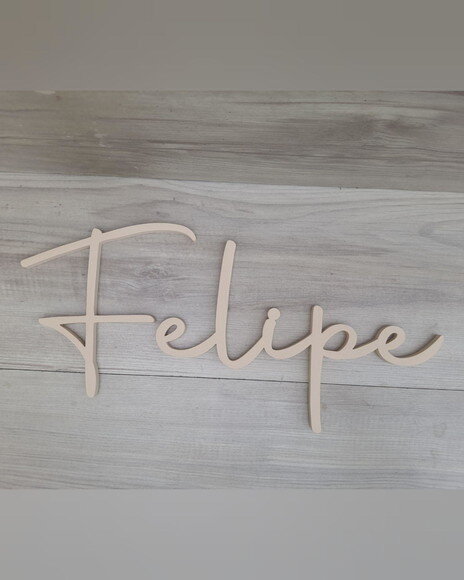 Nome de Parede Personalizado em mdf - Linha Aut - Felipe