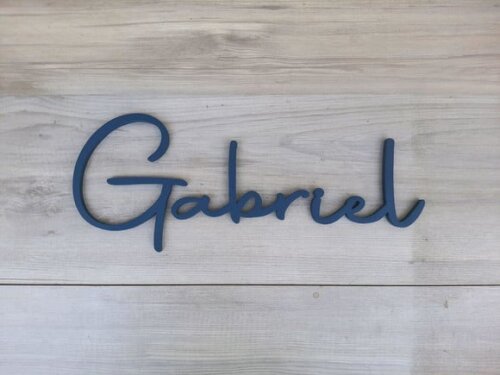 Nome de Parede Personalizado em mdf - Linha Aut - Gabriel