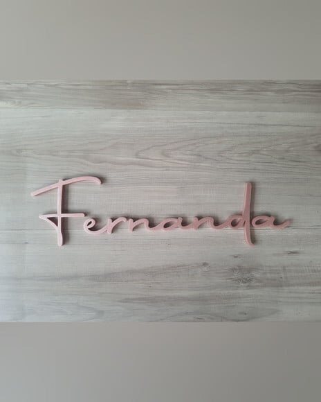 Nome de Parede Personalizado em mdf - Linha Aut - Fernanda