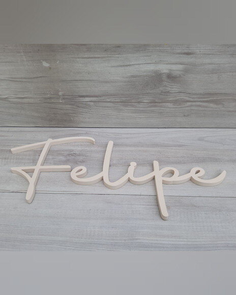 Nome de Parede Personalizado em mdf - Linha Aut - Felipe