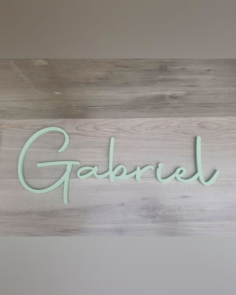 Nome de Parede Personalizado em mdf - Linha Aut - Gabriel