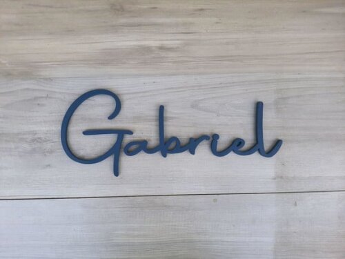 Nome de Parede Personalizado em mdf - Linha Aut - Gabriel