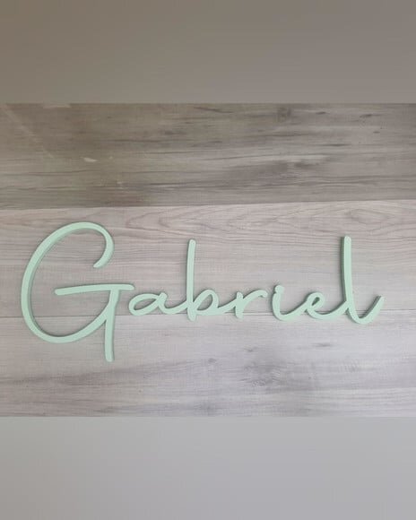 Nome de Parede Personalizado em mdf - Linha Aut - Gabriel