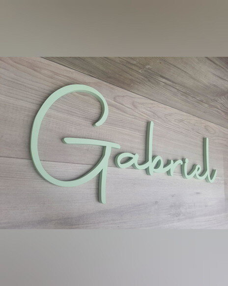 Nome de Parede Personalizado em mdf - Linha Aut - Gabriel