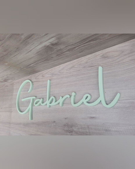 Nome de Parede Personalizado em mdf - Linha Aut - Gabriel