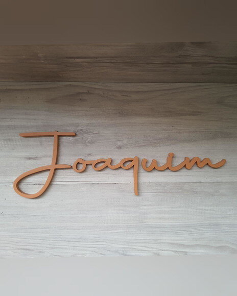 Nome de Parede Personalizado em mdf - Linha Aut - Joaquim