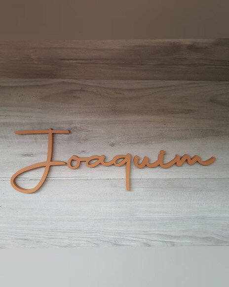 Nome de Parede Personalizado em mdf - Linha Aut - Joaquim