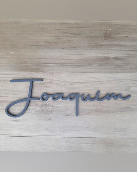 Nome de Parede Personalizado em mdf - Linha Aut - Joaquim