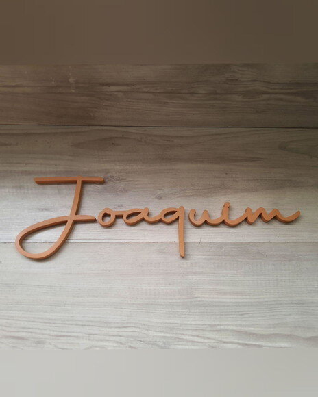 Nome de Parede Personalizado em mdf - Linha Aut - Joaquim