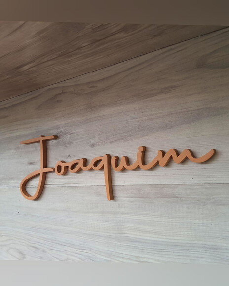 Nome de Parede Personalizado em mdf - Linha Aut - Joaquim