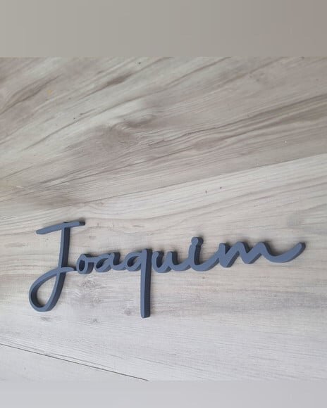 Nome de Parede Personalizado em mdf - Linha Aut - Joaquim