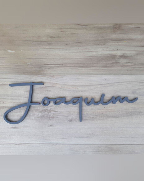 Nome de Parede Personalizado em mdf - Linha Aut - Joaquim