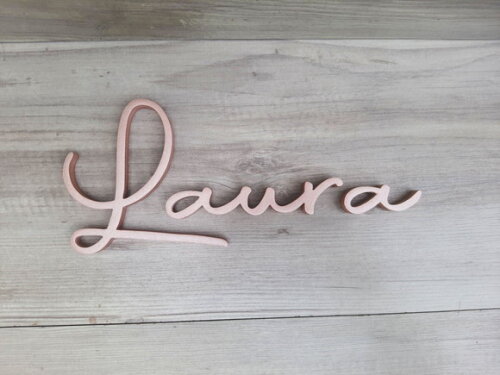 Nome de Parede Personalizado em mdf - Linha Aut - Laura