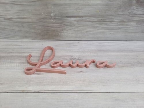 Nome de Parede Personalizado em mdf - Linha Aut - Laura
