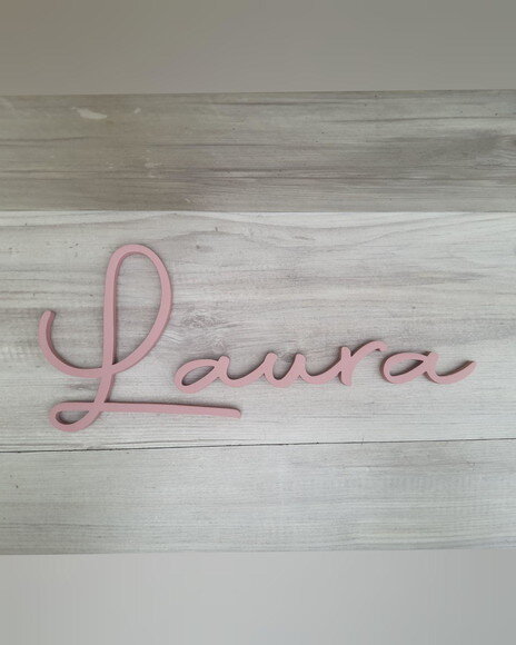 Nome de Parede Personalizado em mdf - Linha Aut - Laura