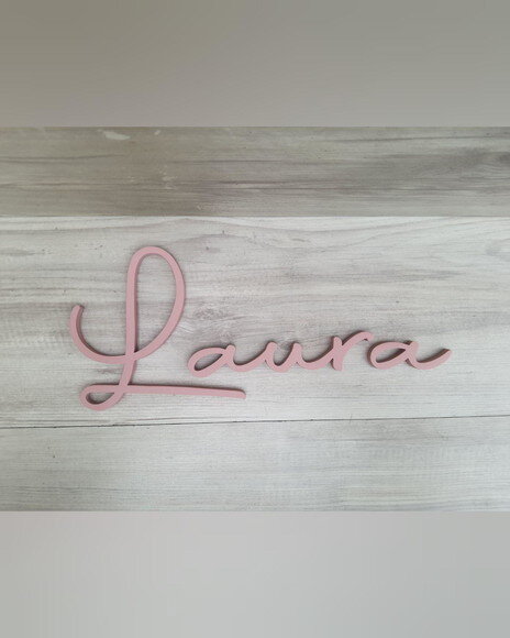 Nome de Parede Personalizado em mdf - Linha Aut - Laura