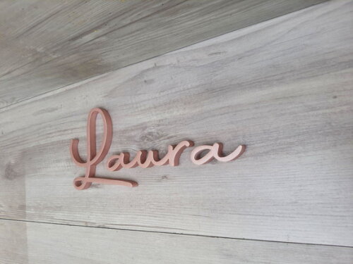Nome de Parede Personalizado em mdf - Linha Aut - Laura