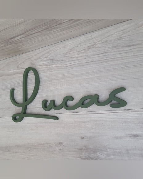 Nome de Parede Personalizado em mdf - Linha Aut - Lucas