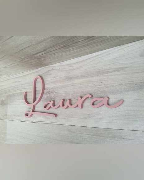 Nome de Parede Personalizado em mdf - Linha Aut - Laura