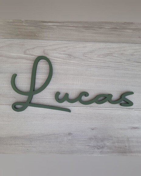 Nome de Parede Personalizado em mdf - Linha Aut - Lucas