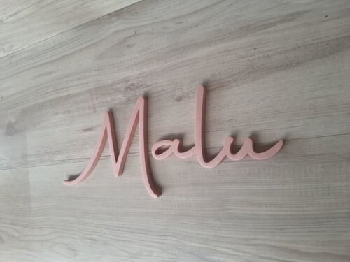 Nome de Parede Personalizado em mdf - Linha Aut - Malu