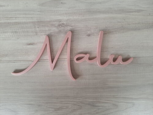 Nome de Parede Personalizado em mdf - Linha Aut - Malu