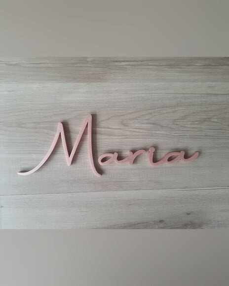 Nome de Parede Personalizado em mdf - Linha Aut - Maria