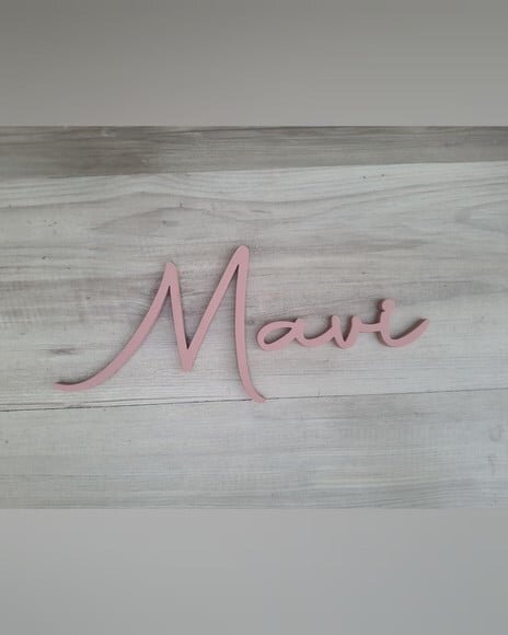 Nome de Parede Personalizado em mdf - Linha Aut - Mavi