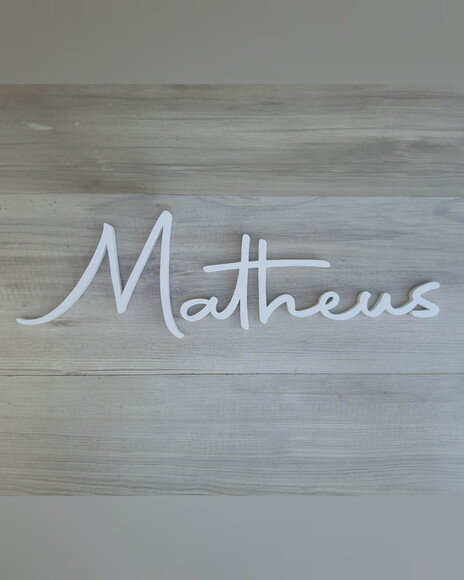 Nome de Parede Personalizado em mdf - Linha Aut - Matheus