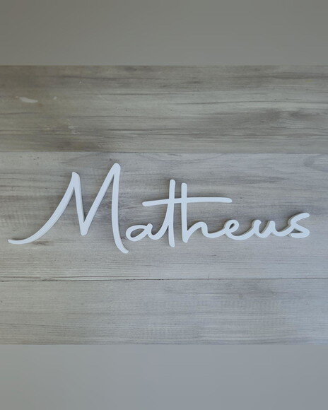 Nome de Parede Personalizado em mdf - Linha Aut - Matheus