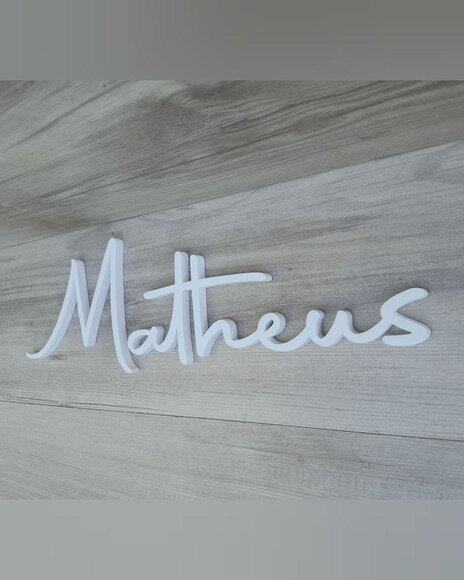 Nome de Parede Personalizado em mdf - Linha Aut - Matheus