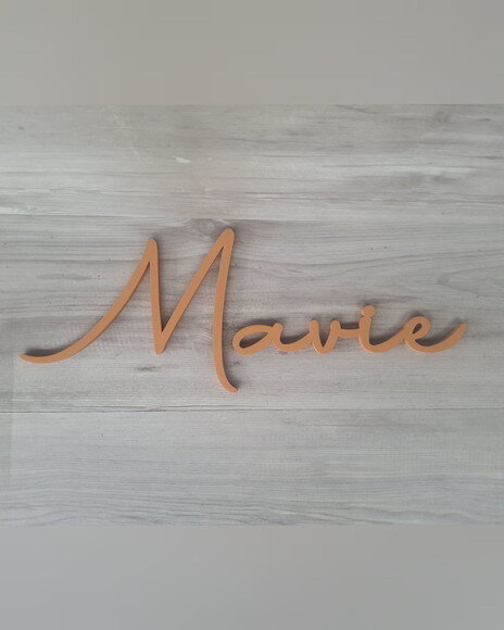 Nome de Parede Personalizado em mdf - Linha Aut - Mavie
