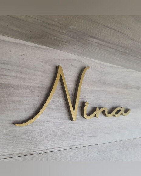 Nome de Parede Personalizado em mdf - Linha Aut - Nina